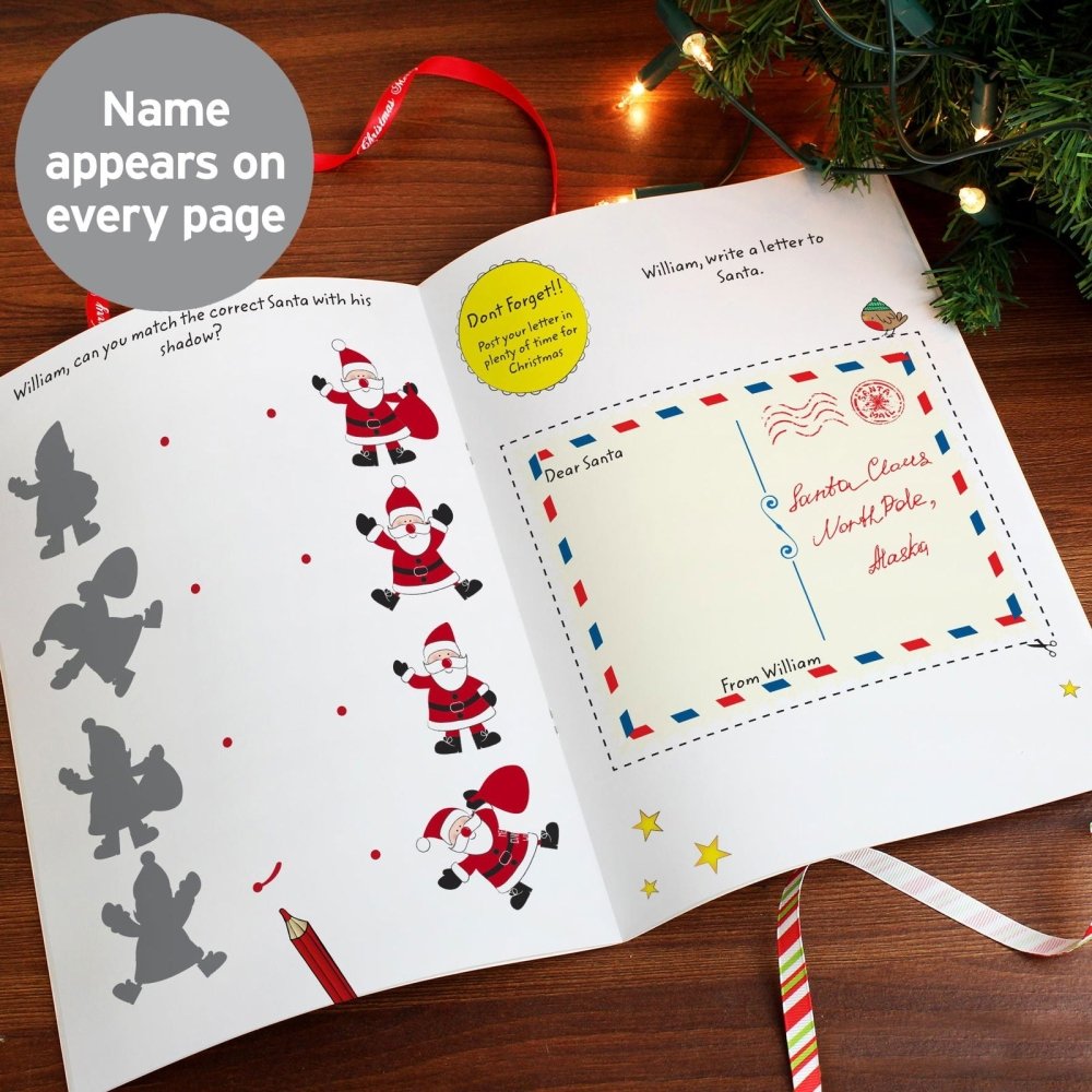Personalised Christmas Activity Book With Stickers