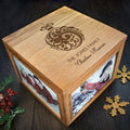 Personalised Christmas Bauble Memory Photo Cube