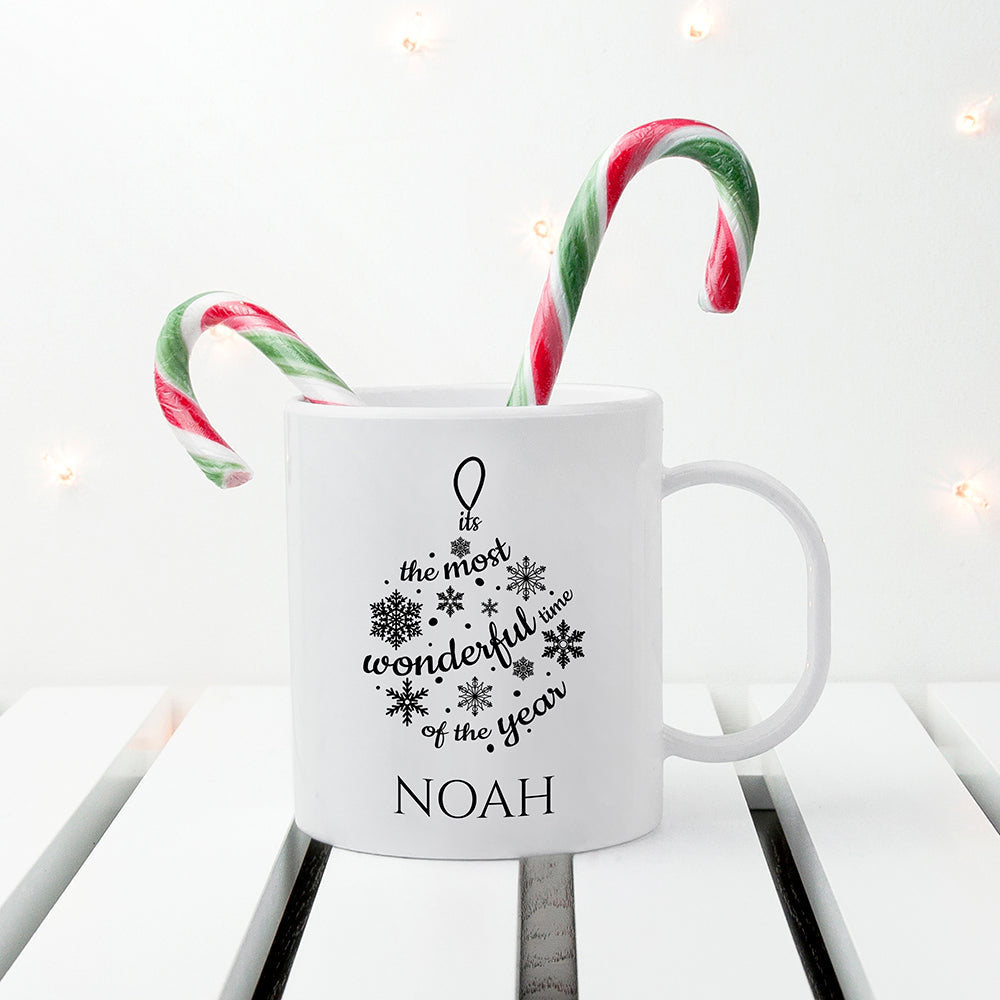 Personalised Personalised Christmas Bauble White Mug