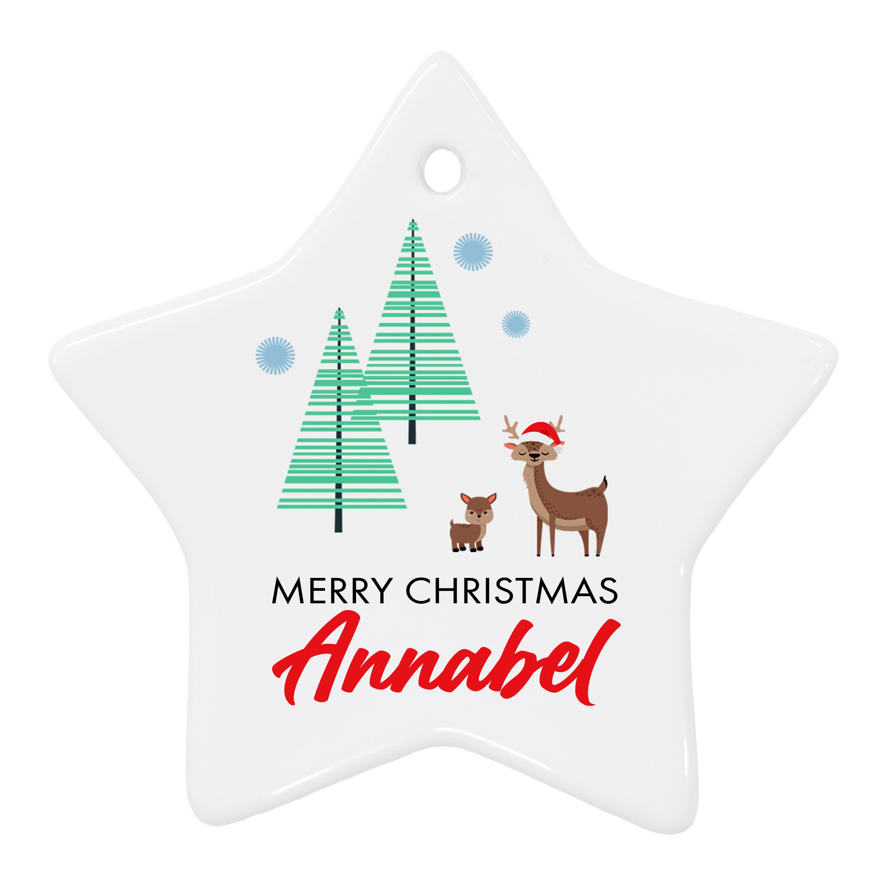 Personalised Personalised Christmas Deer Decoration
