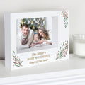 Personalised Christmas Foliage 5x7 Inch Box Photo Frame