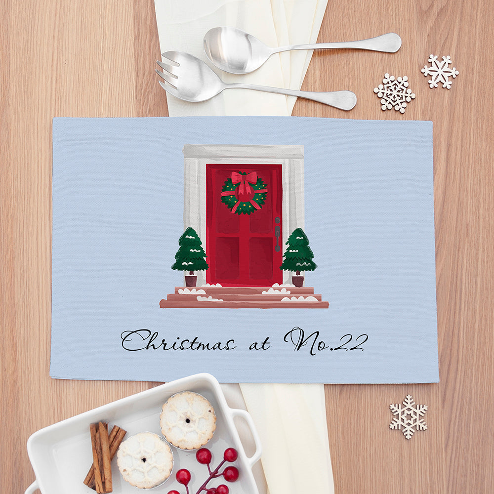 Personalised Personalised Christmas Front Door Placemat