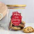Personalised Christmas Glass Jar With Bamboo Lid