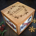 Personalised Christmas Mistletoe Memory Photo Cube