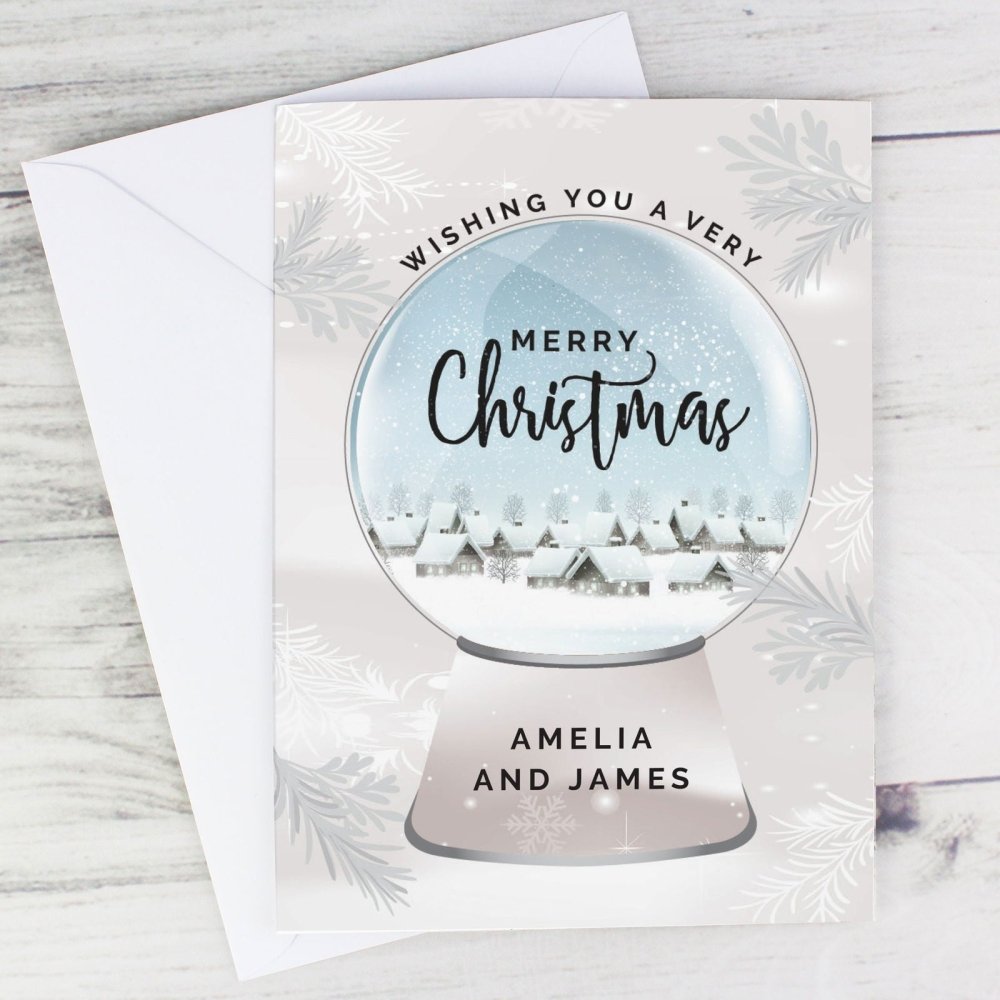 Personalised Christmas Snow Globe Card