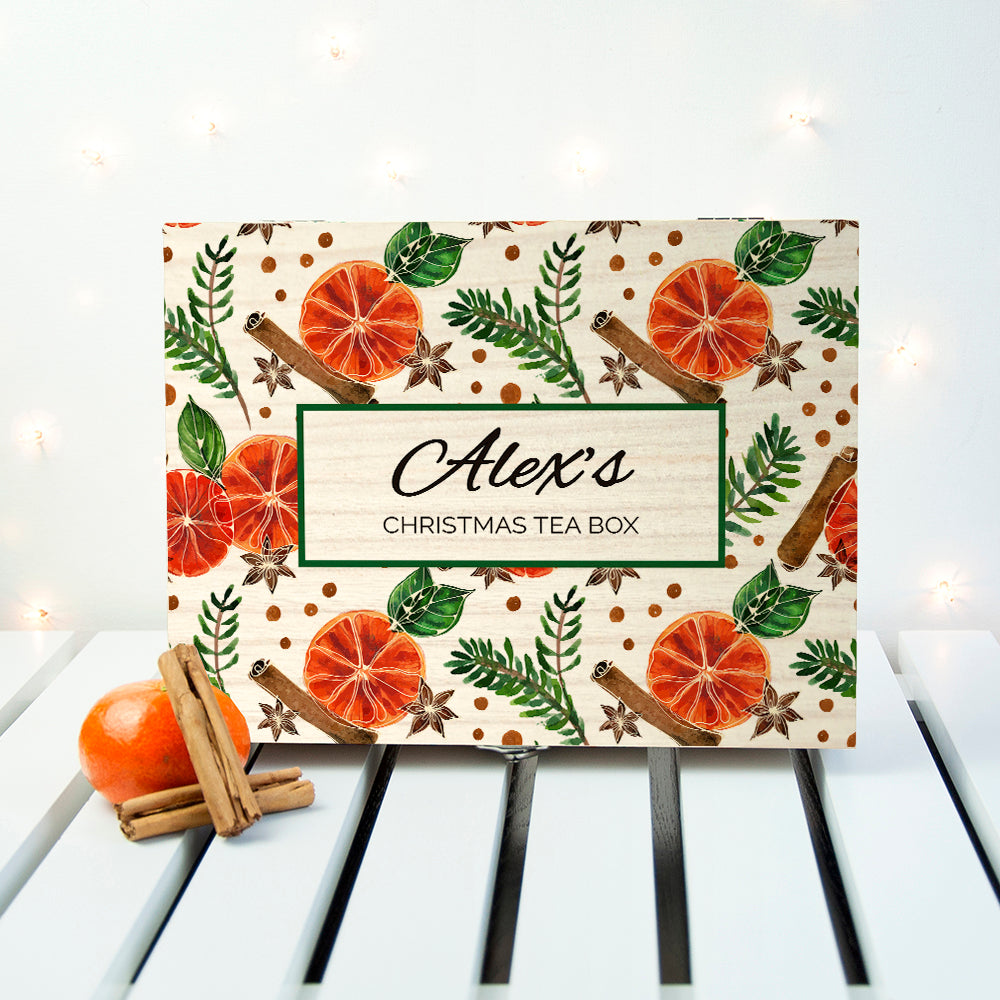 Personalised Personalised Christmas Spices Tea Box