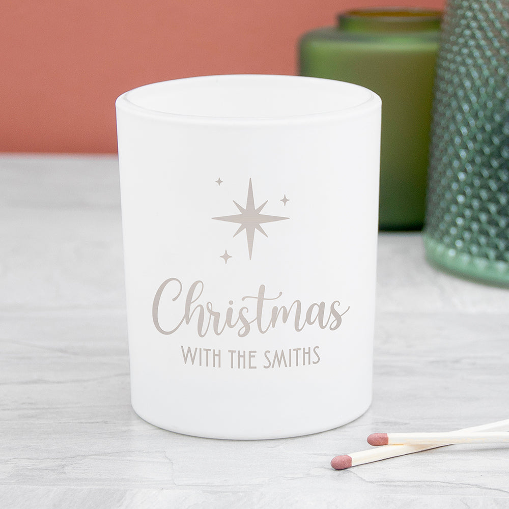 Personalised Personalised Christmas Star Candle Holder