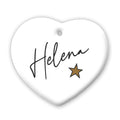 Personalised Personalised Christmas Star Heart Decoration