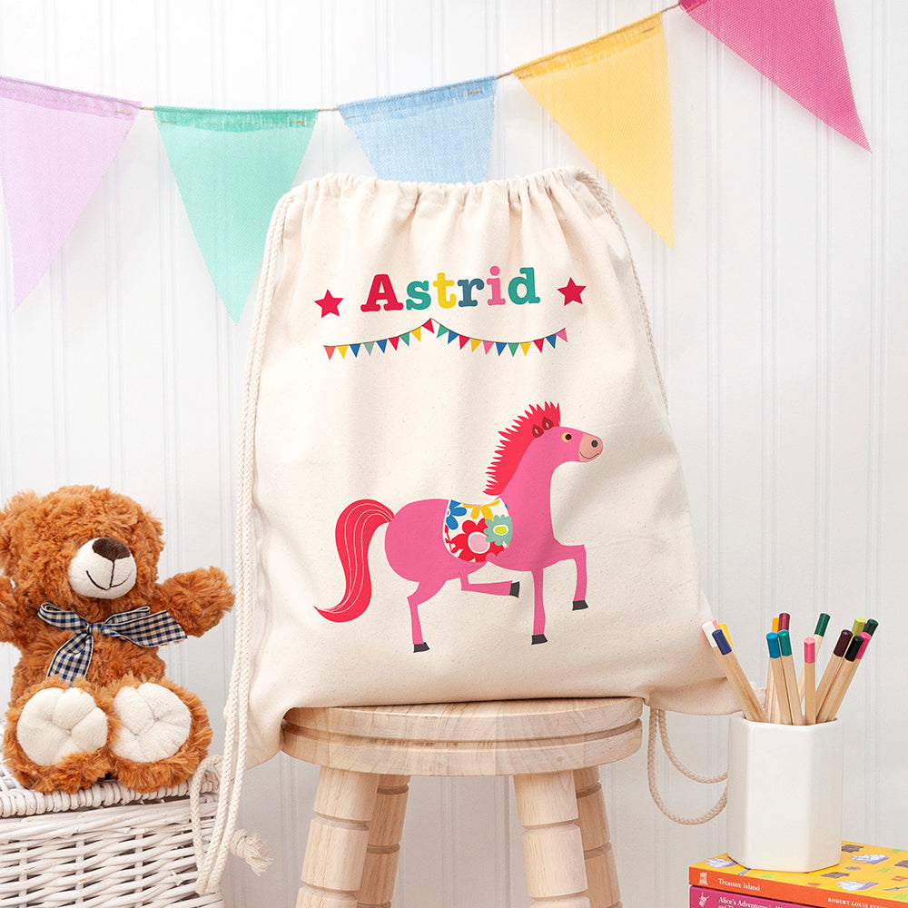 Personalised Personalised Circus Cotton Nursery Bag