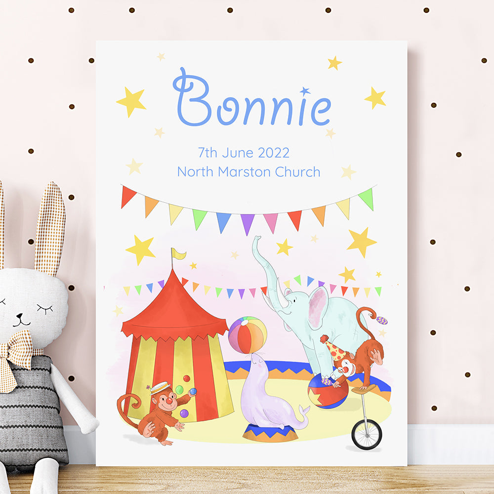 Personalised Personalised Circus Fun Framed Print