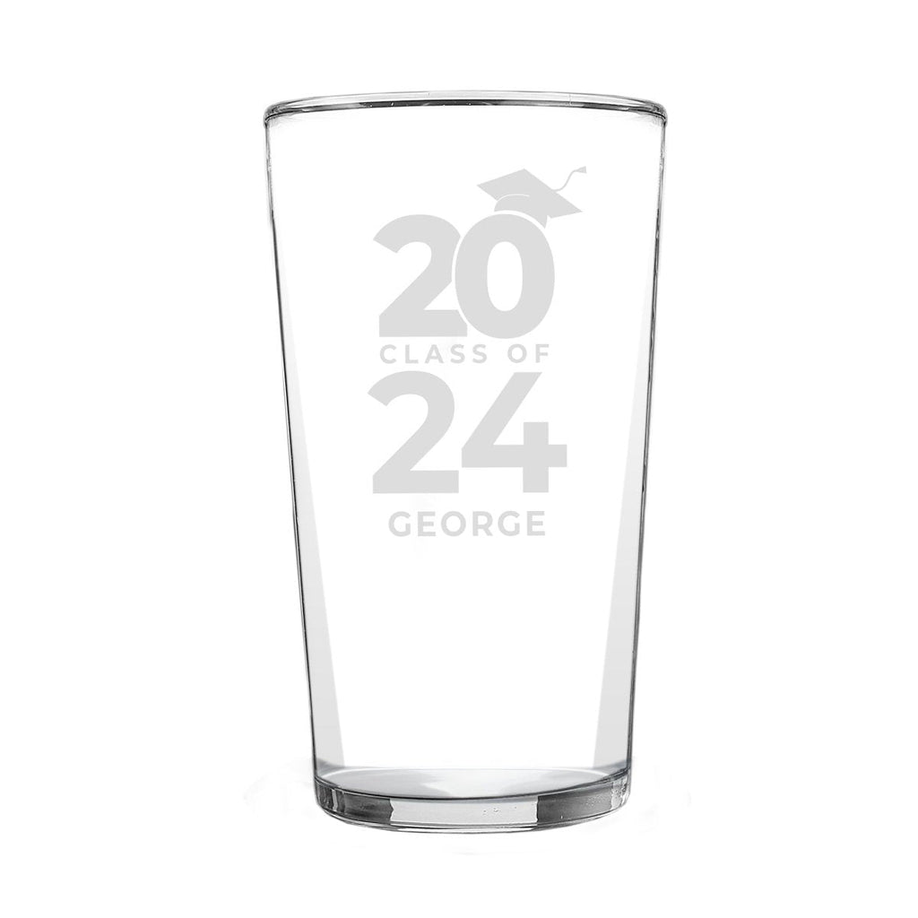 Personalised Class Of Graduation Pint Glass