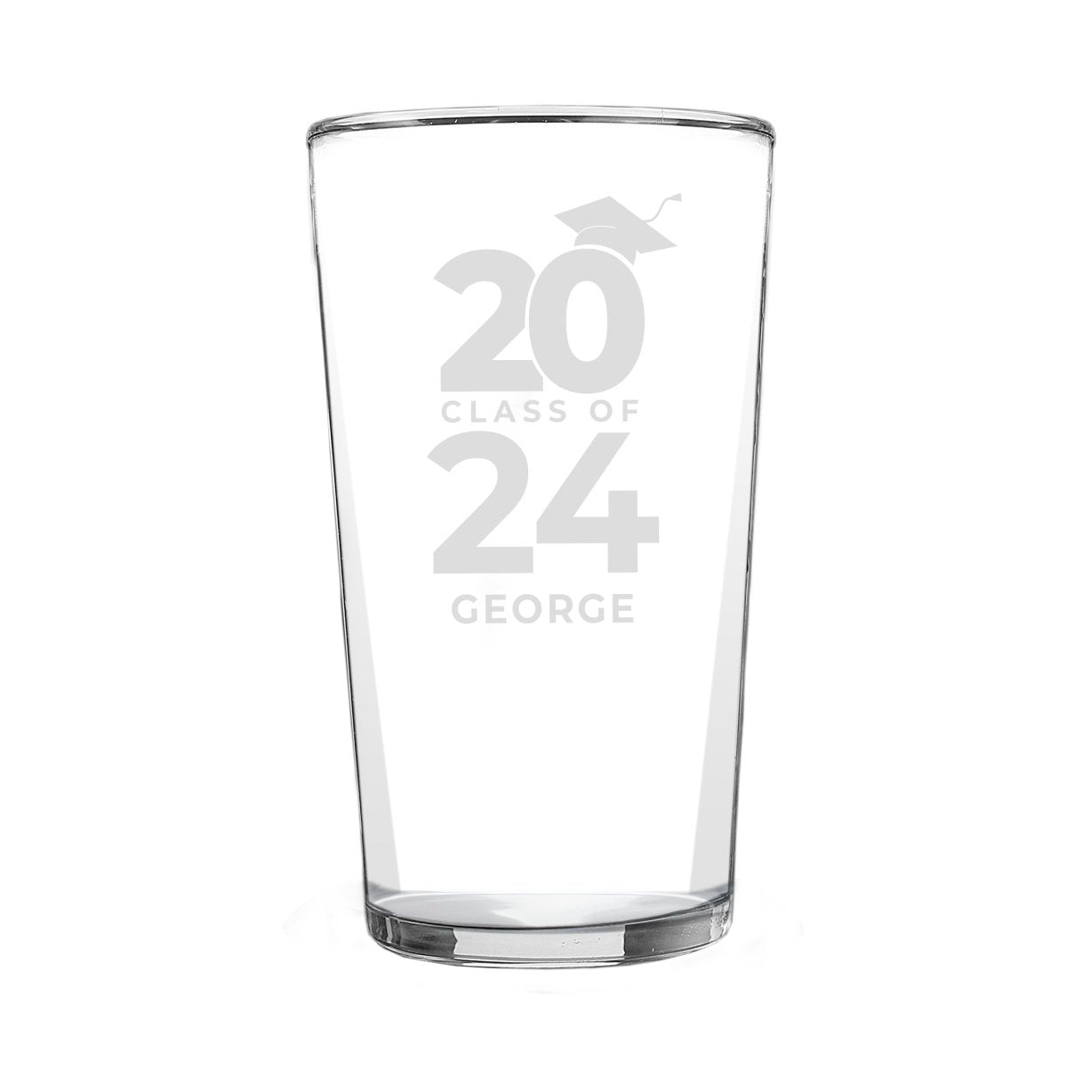Personalised Class Of Graduation Pint Glass