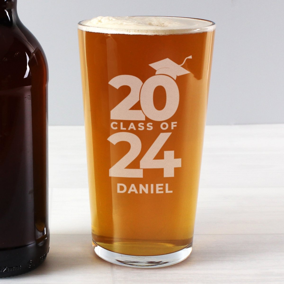 Personalised Class Of Graduation Pint Glass