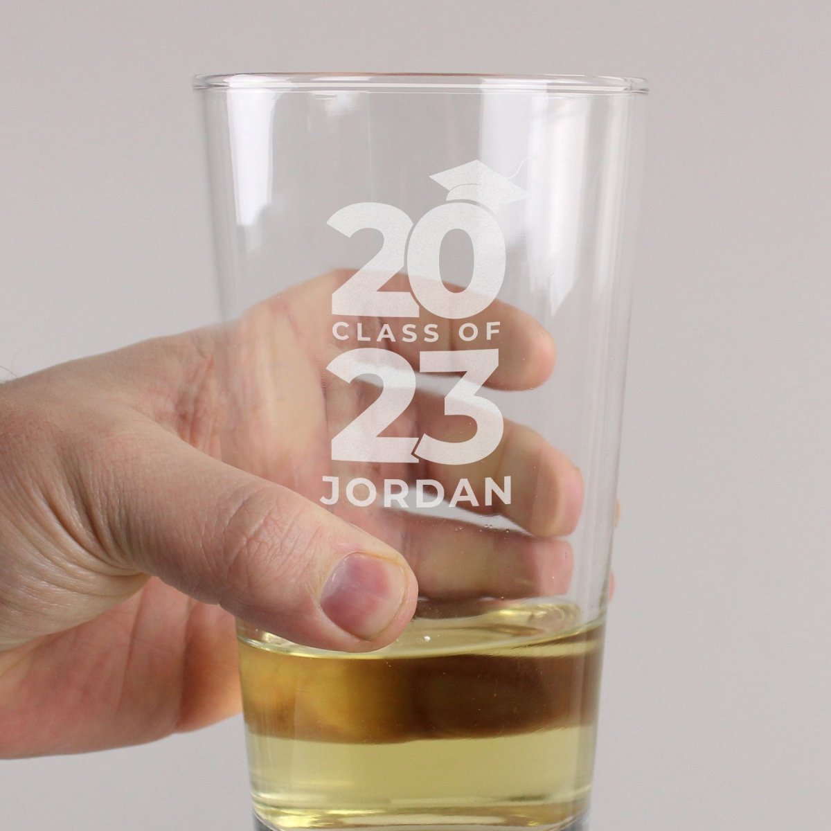 Personalised Class Of Graduation Pint Glass