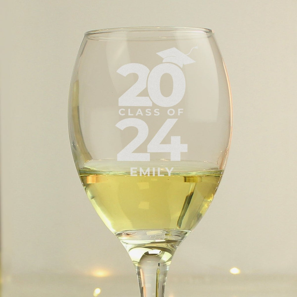 Personalised Class Of Graduation Wine Glass