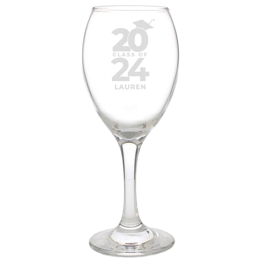 Personalised Class Of Graduation Wine Glass