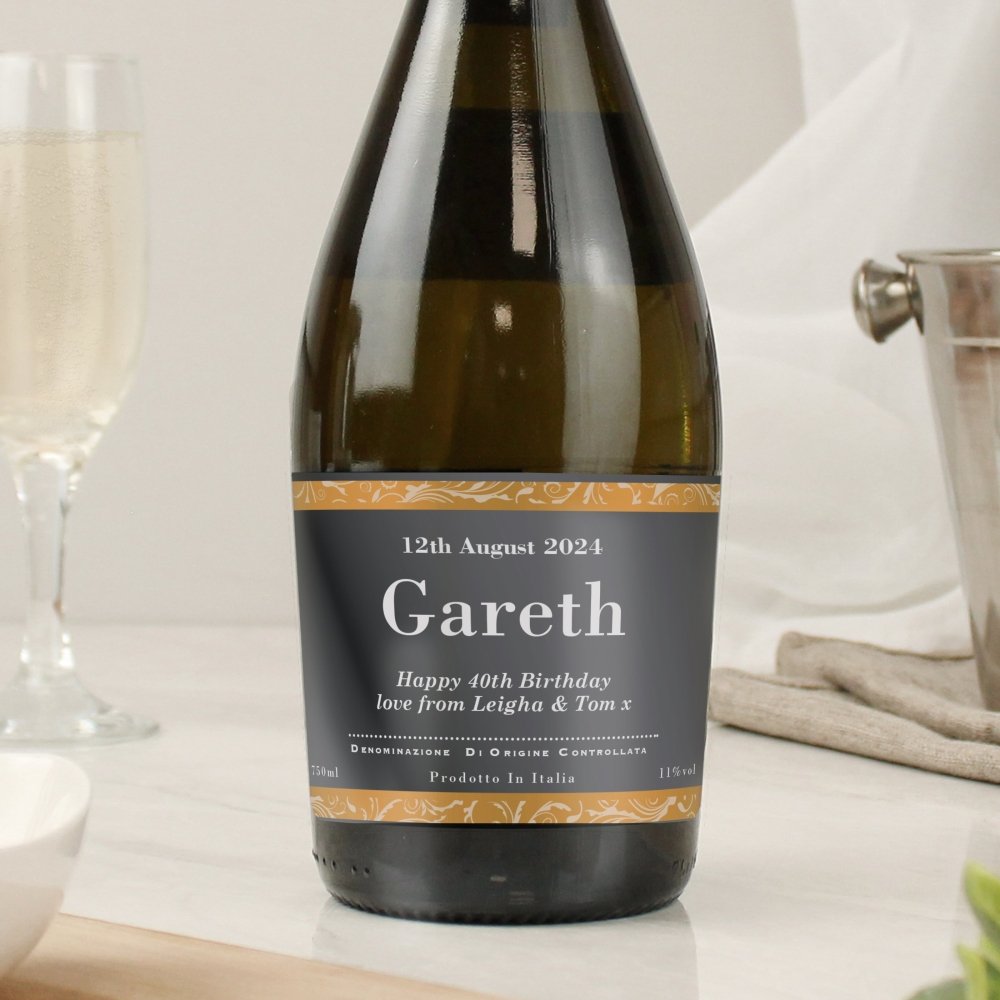 Personalised Classic Black Label Prosecco
