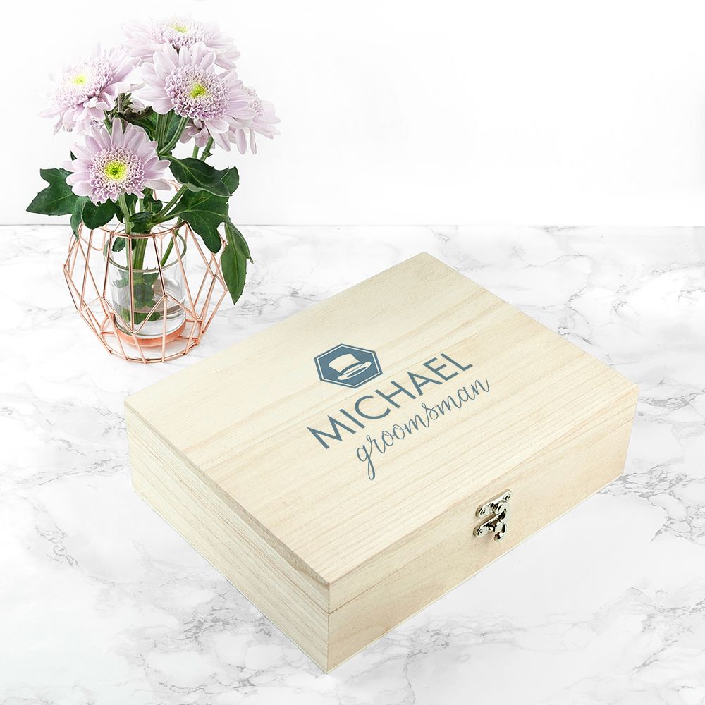 Personalised Classic Groomsman Keepsake Box