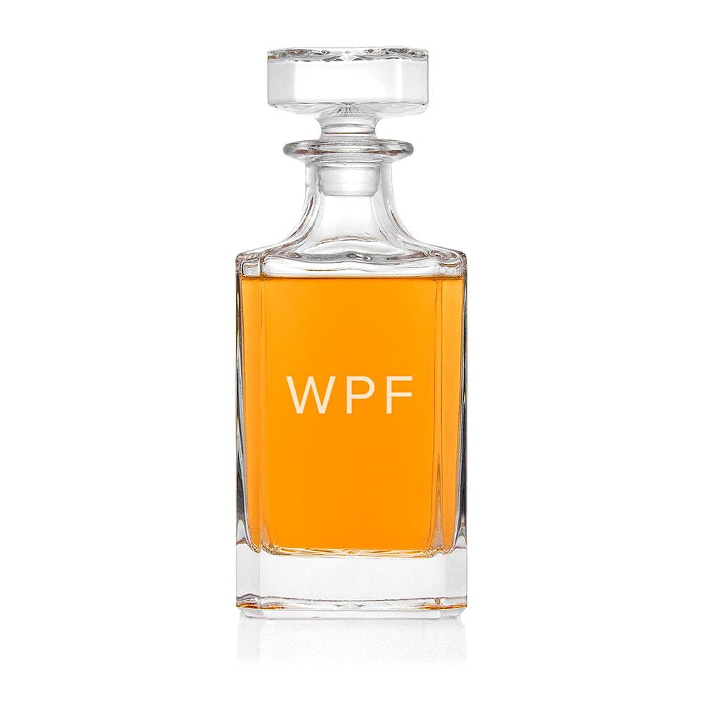Personalised Classic Initials Square Decanter