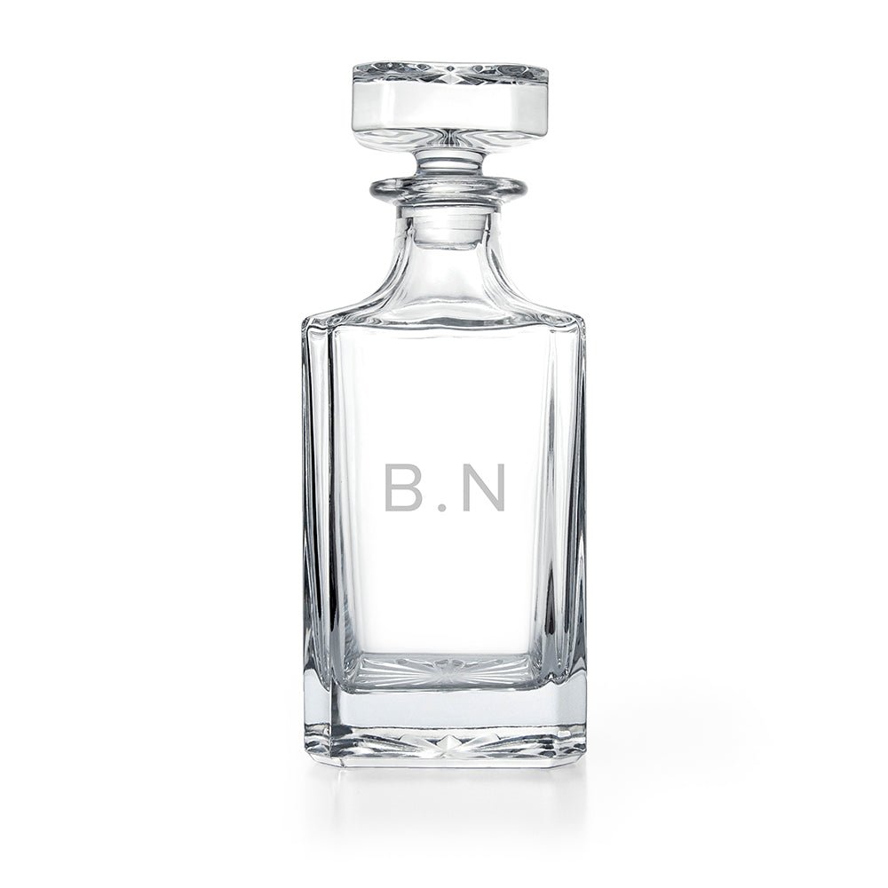 Personalised Classic Initials Square Decanter