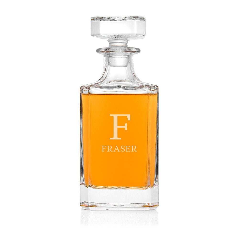 Personalised Classic Monogram Square Decanter