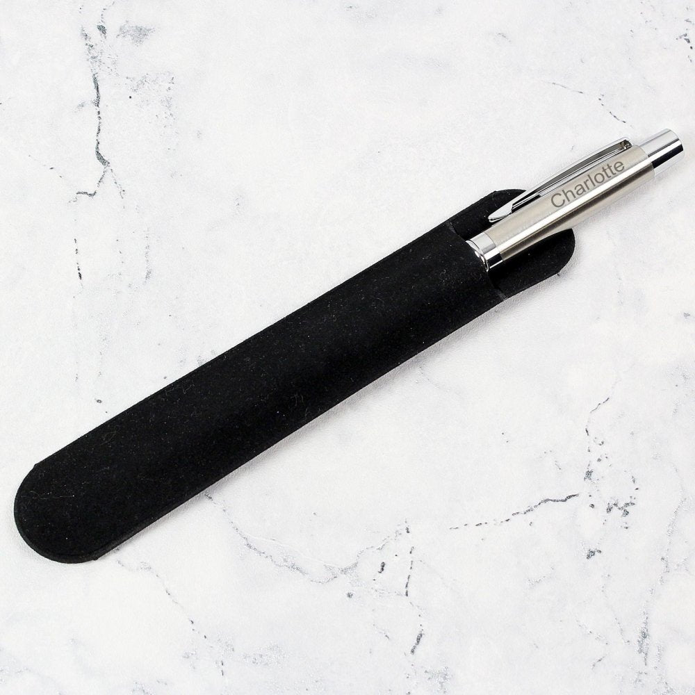 Personalised Classic Pen And Pouch Set