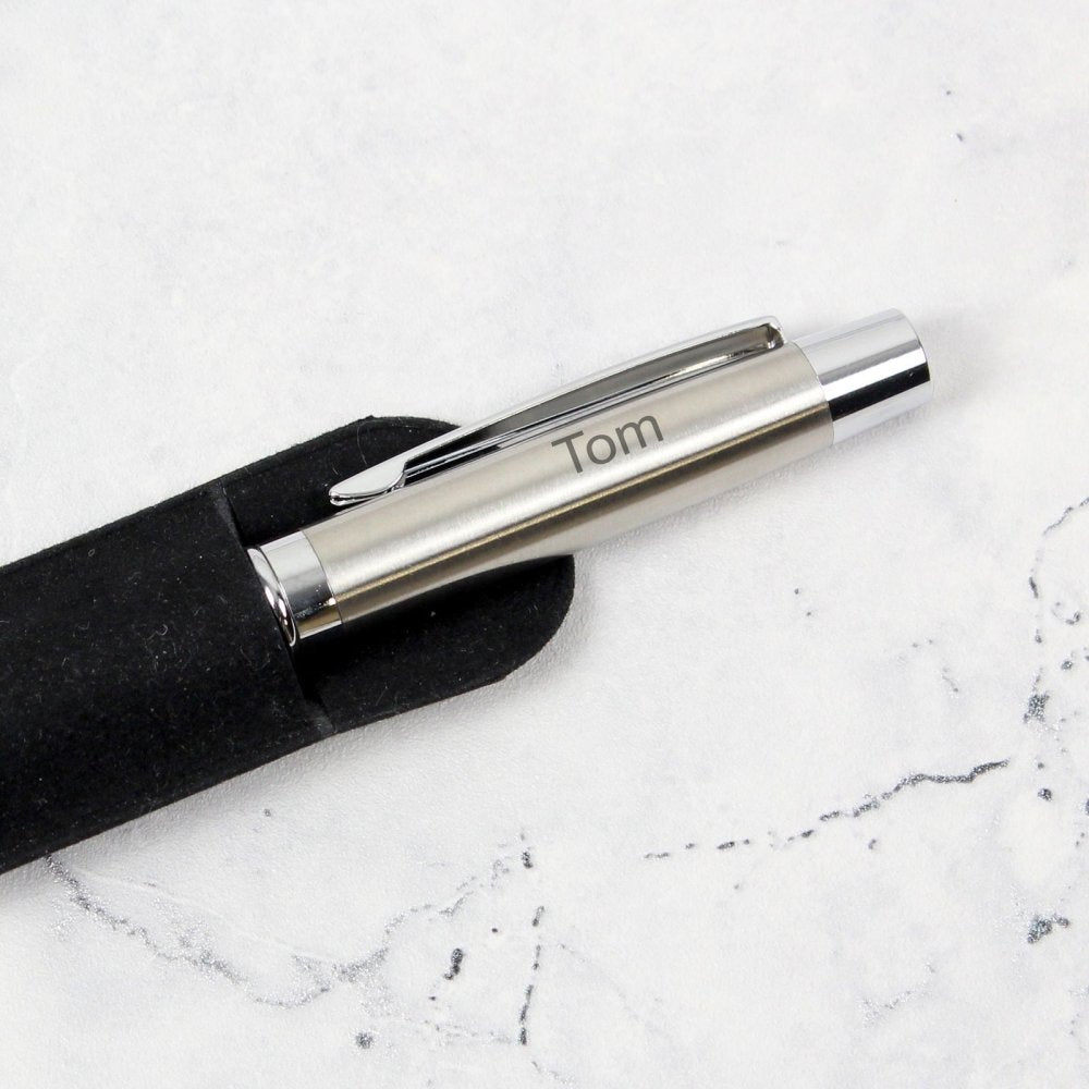 Personalised Classic Pen And Pouch Set