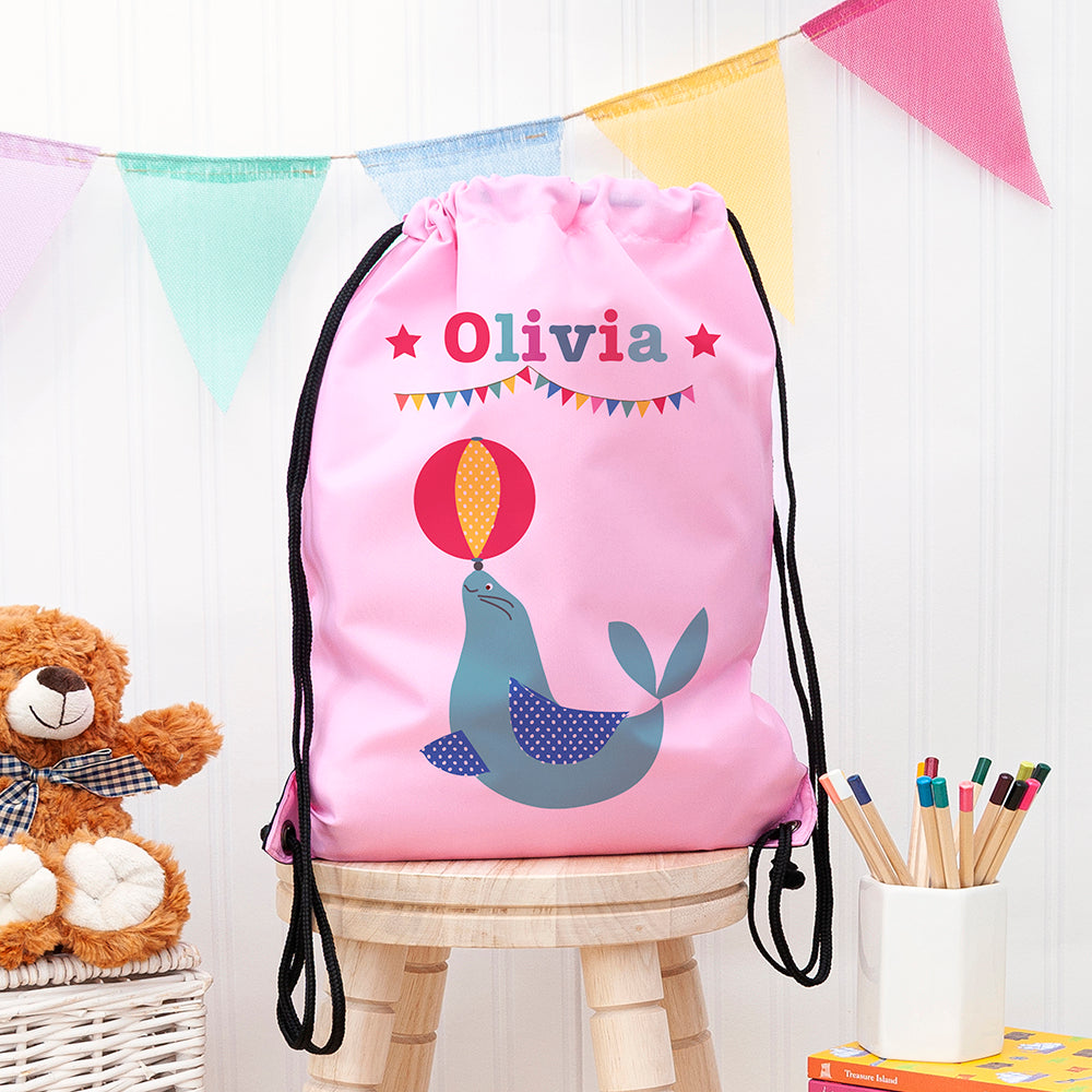 Personalised Personalised Classic Pink Circus Waterproof Swim Bag