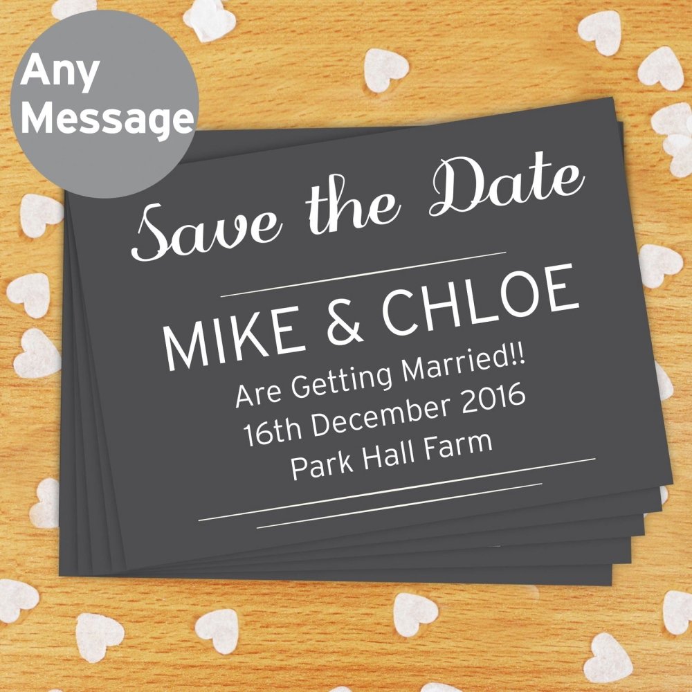 Personalised Classic Wedding Postcards Pack Of 24
