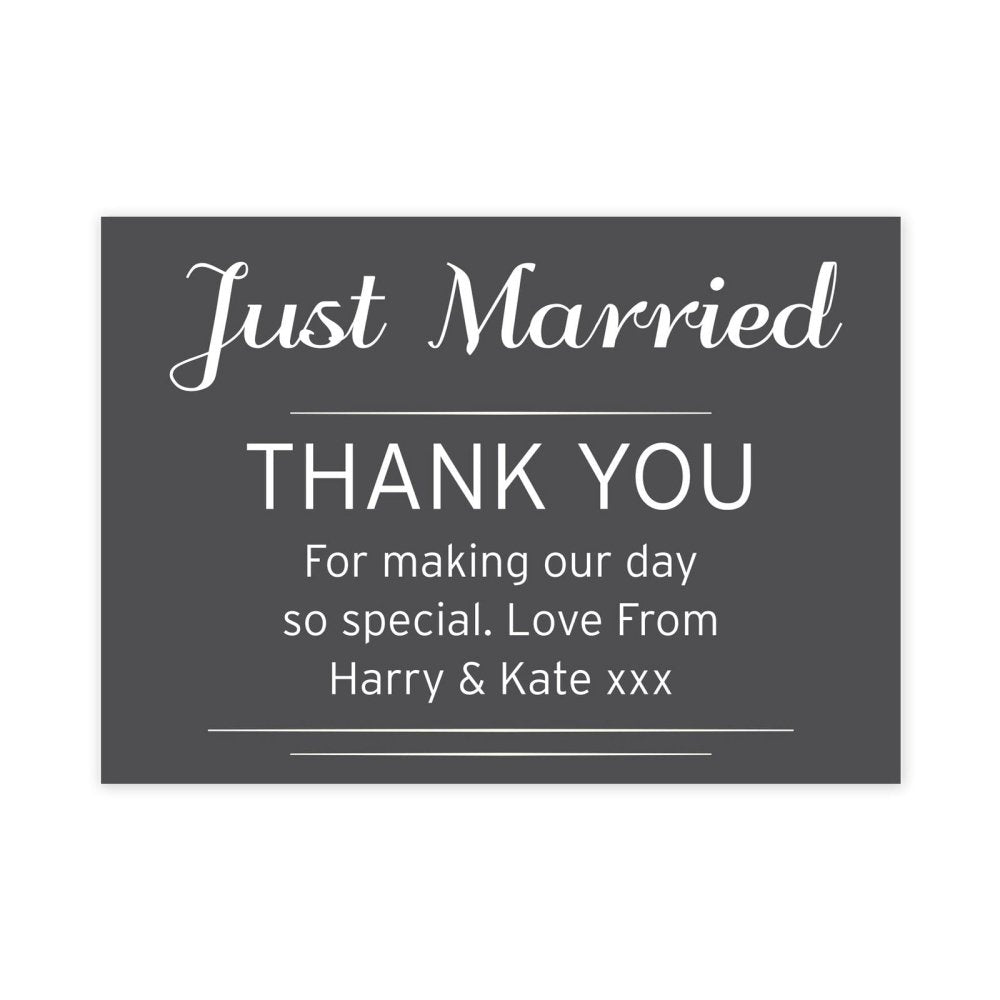 Personalised Classic Wedding Postcards Pack Of 24