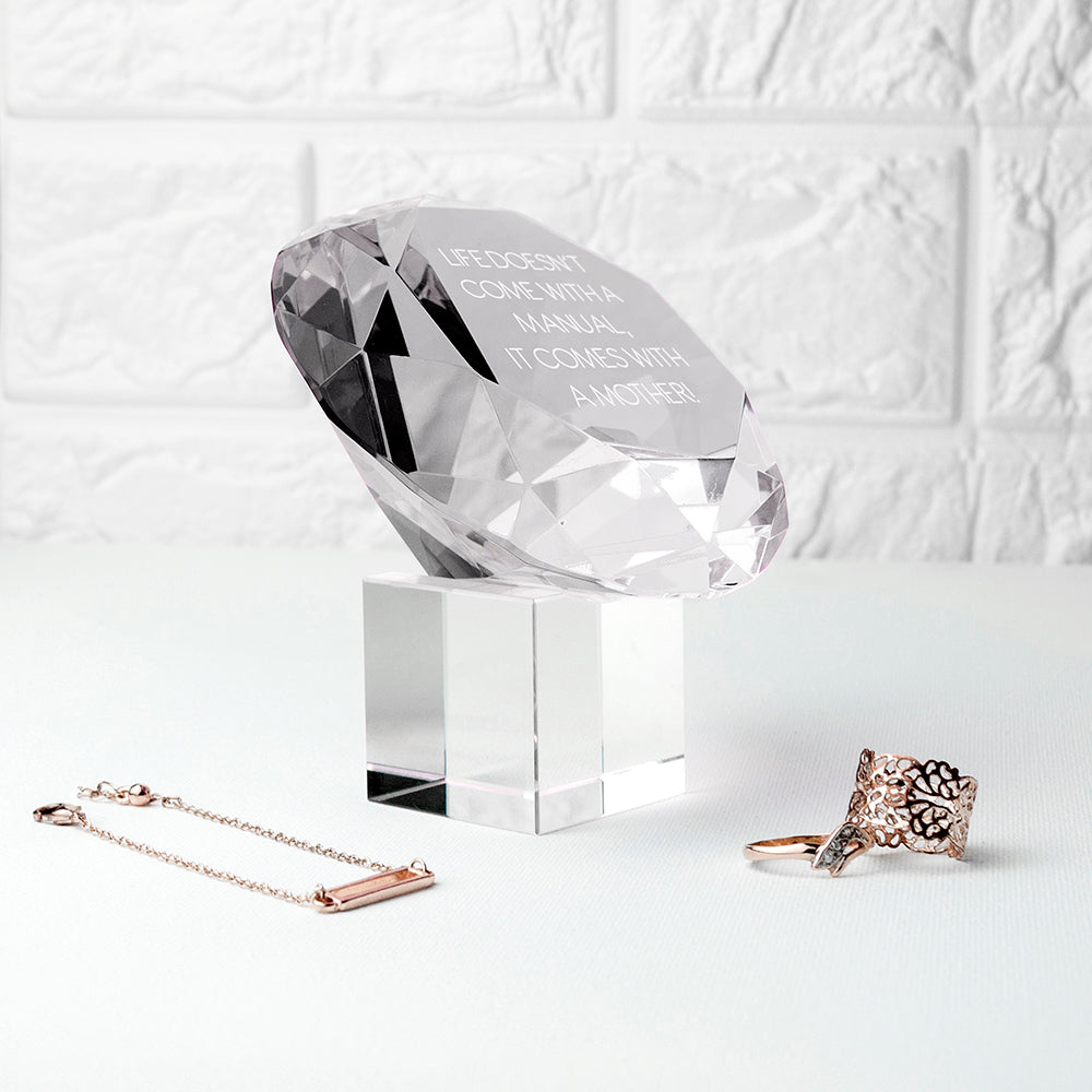 Personalised Personalised Clear Diamond Paper Weight