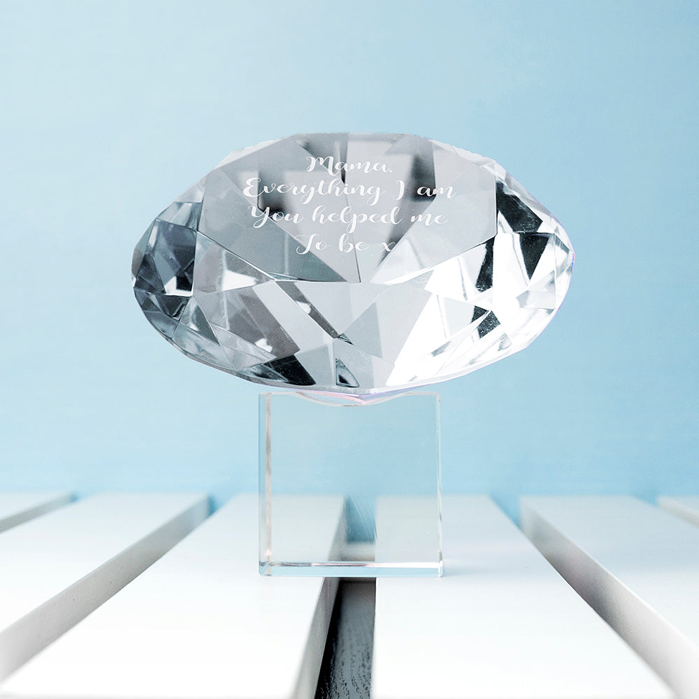 Personalised Personalised Clear Diamond Paper Weight