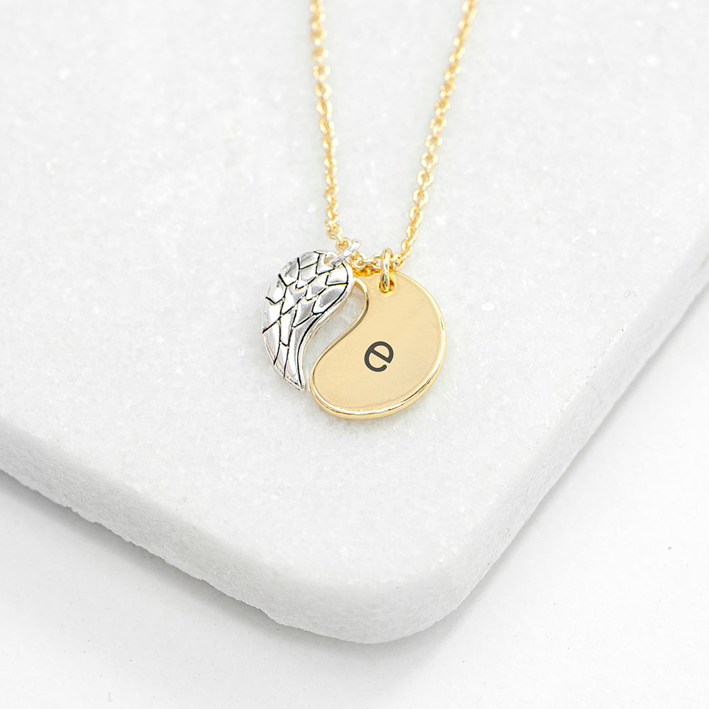 Personalised Personalised Contemporary Angel Wing Necklace