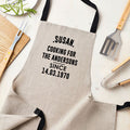 Personalised Personalised Cooking Since Linen Apron