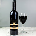 Personalised Couples Heart Red Wine - Black Design