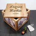 Personalised Couple's Names Oak Photo Keepsake