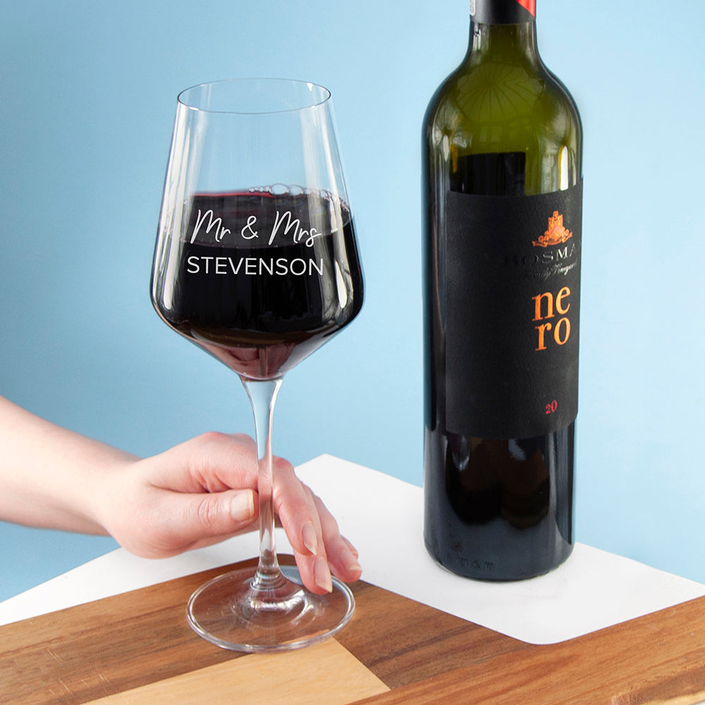 Personalised Personalised Couples Wine Glass