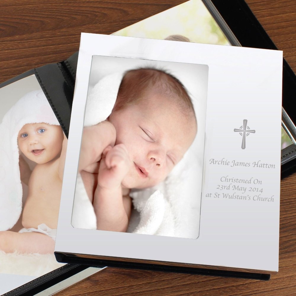 Personalised Cross 6x4 Inch Photo Frame Album