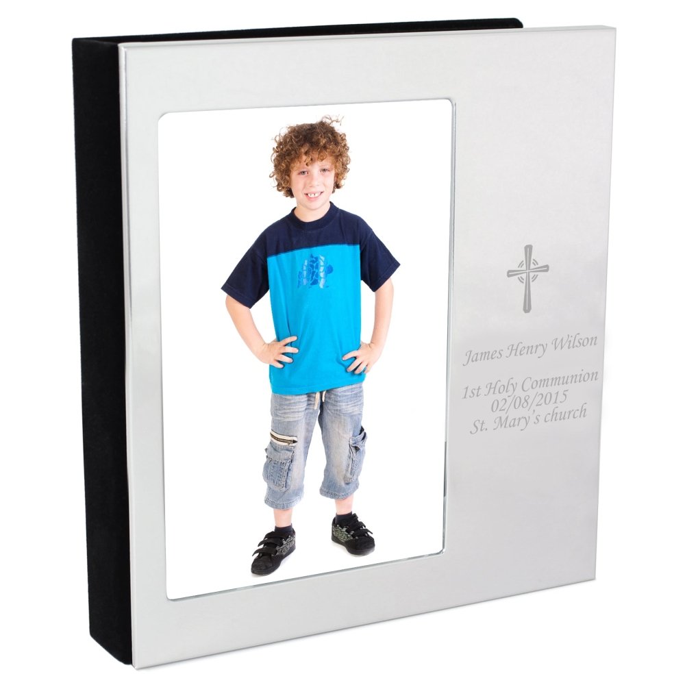 Personalised Cross 6x4 Inch Photo Frame Album