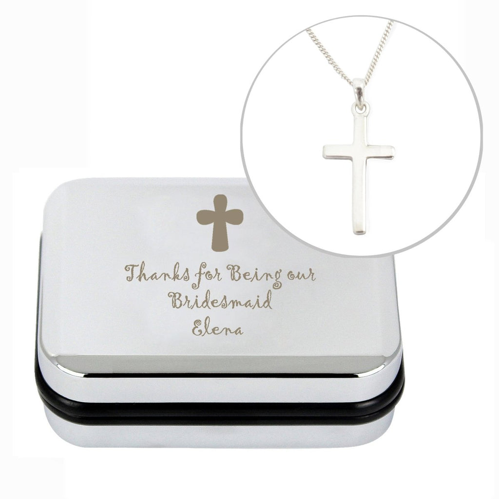 Personalised Cross Necklace And Box