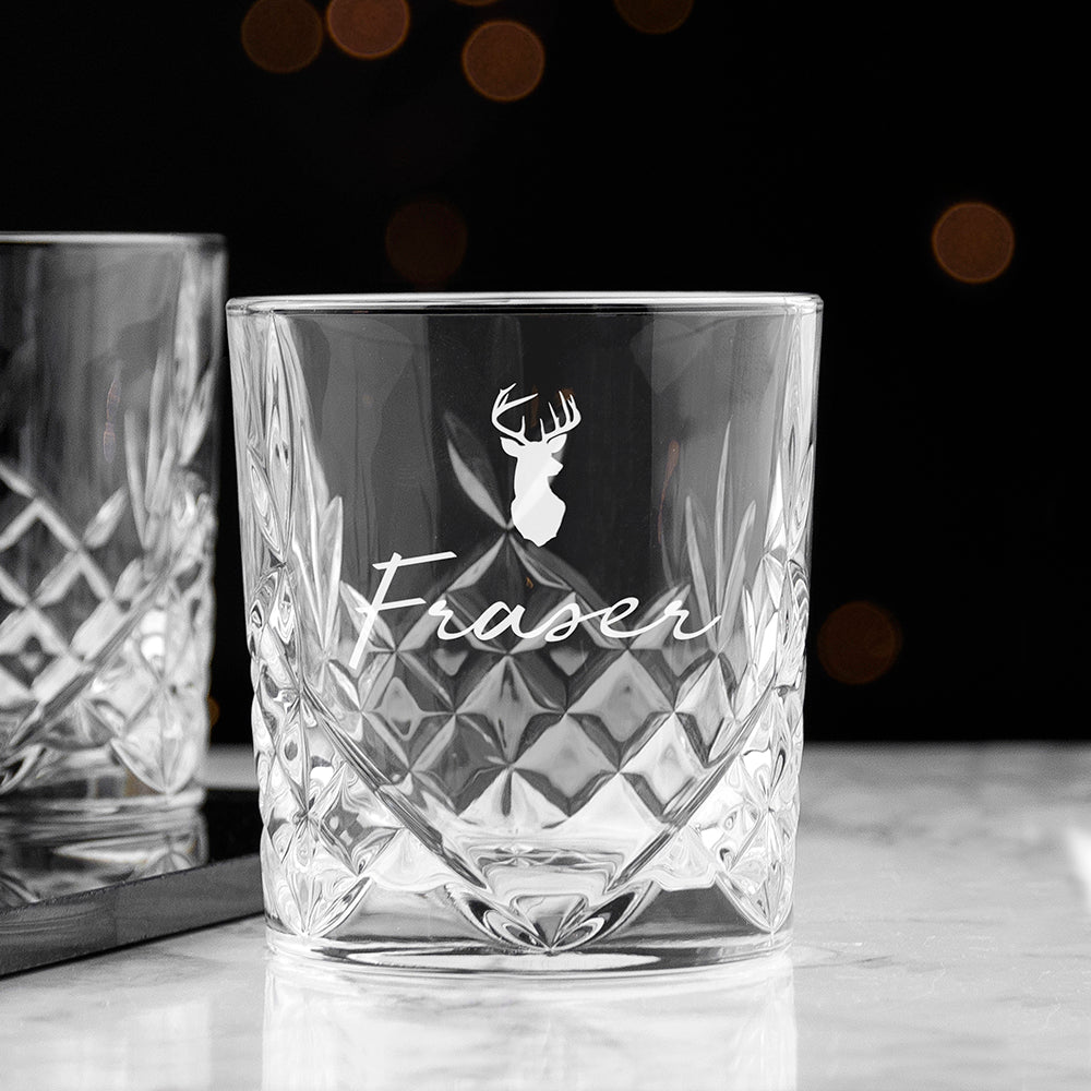 Personalised Crystal Icon Whisky Tumbler