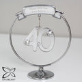 Personalised Crystocraft 40th Celebration Ornament