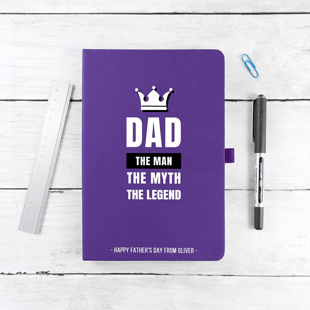 Personalised Personalised Dad The Legend A5 Notebook