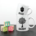 Personalised Personalised Daddy & Me Acorn Mugs