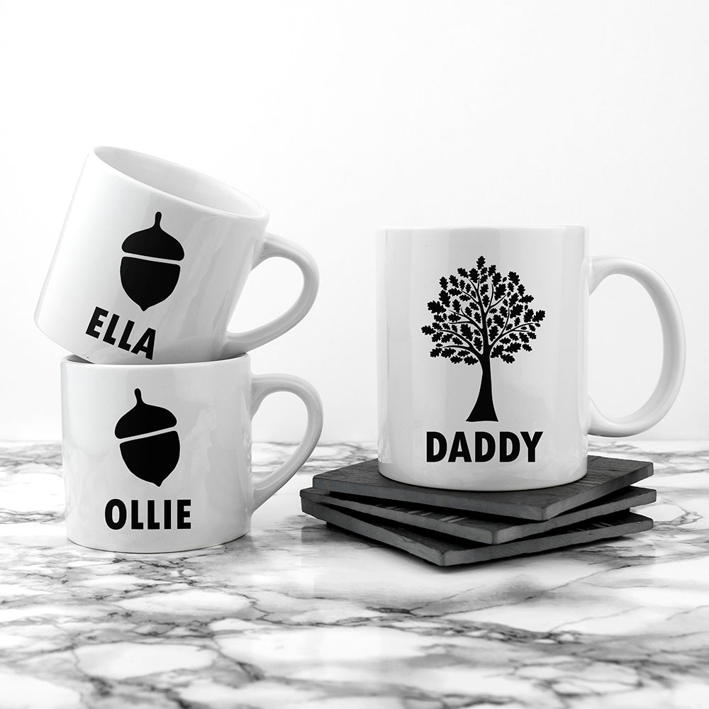 Personalised Personalised Daddy & Me Acorn Mugs
