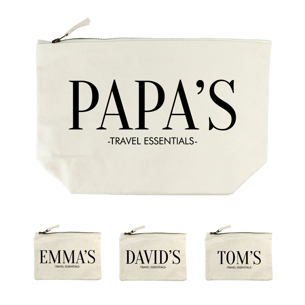 Personalised Personalised Daddy & Me Cream Wash Bags