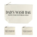 Personalised Personalised Daddy & Me Cream Wash Bags
