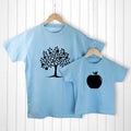 Personalised Personalised Daddy and Me Apple Blue T-Shirts