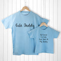 Personalised Personalised Daddy and Me Cuties Blue T-Shirts