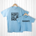 Personalised Personalised Daddy and Me Favourite People Blue T-Shirts